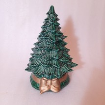 Vintage Doc Holliday Christmas Tree Mold Ceramic w Base candle holder gr... - £32.17 GBP