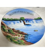 Canada Niagara Falls Souvenir  Plate Vintage 10 1/4&quot; Hand Painted Japan ... - $12.56 CAD