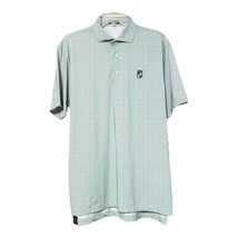 Turtleson Mens Green Square Polka Dot Golf Polo Shirt Size Large Tag Rem... - £10.00 GBP