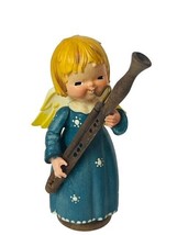 Anri Ferrandiz Italy Hand Carved Figurine wood Vtg Signed RARE Angel Oboe Flute - £31.50 GBP