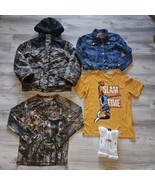 Boys Clothes Lot Size 10-12 Levis Jacket Camo Puffer Carhartt Shirt Sock... - $37.42