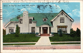 Vtg Postcard California Los Angeles Home of Charles Ray PM 1923 - $5.63
