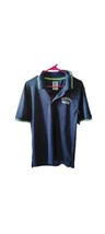 Seattle Seahawks NFL Mens Polo Shirt Short Sleeve Blue Green Collared Button M - £10.03 GBP