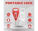 Portable Travel Security Safety Door Lock Hotel Room Intrusion Preventio... - $9.99