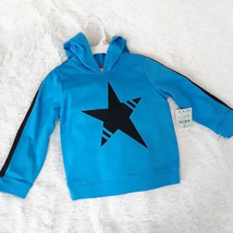 Okie Dokie Toddler Pullover hooded Top / Jacket (2T) Blue &amp; Black ~ NEW!!! - £13.34 GBP