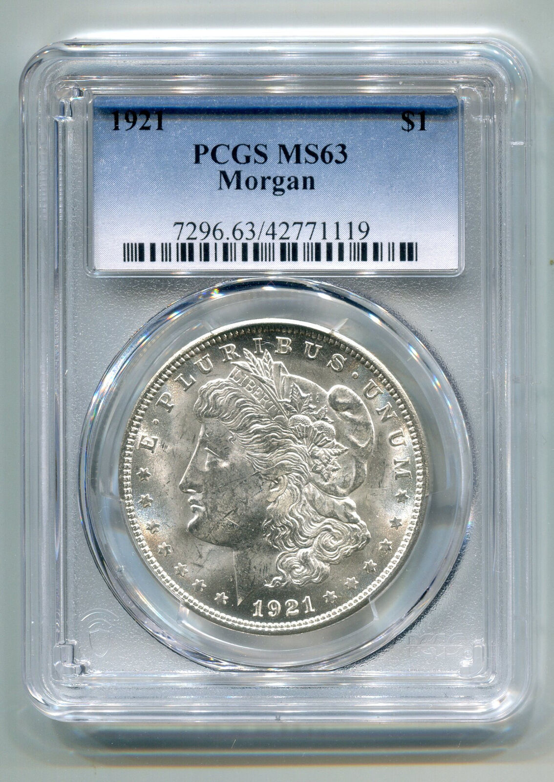 1921 MORGAN SILVER DOLLAR PCGS MS63 TOP 100 VAM 41B PITTED REVERSE NICE ORIGINAL - $145.00