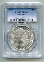 1921 Morgan Silver Dollar Pcgs MS63 Top 100 Vam 41B Pitted Reverse Nice Original - $145.00