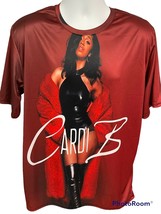 Cardi B Red XXL shirt Black Skin tight outfit front and back hit - £22.00 GBP