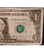 Duplicate Star Note $1 Bill 2017 A 08005928  ⭐ Star Bank Notes⭐FREE SHIP... - $1,639.49 MXN