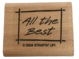 Stampin Up Rubber Stamp All the Best Card Making Words in Rectangle Sentiment - £3.13 GBP