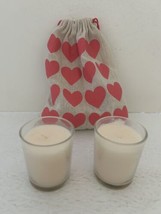 Haven St. Vanilla Scented Candles (2) w/ Heart Themed Pouch - £12.10 GBP
