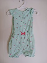Simplejoys By Carter&#39;s Mint Green Cherry  Romper Infant Girls Size 18M - $131.02 MXN