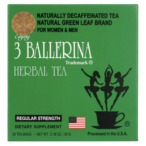 3 Ballerina Herbal Diet Tea - Regular Strength - 30 Tea Bags (Pack of 1) - $8.79