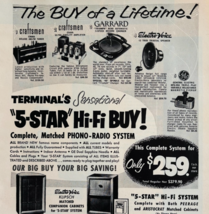 1954 Terminal Radio Hi-Fi Speakers Advertisement Vintage Electronics DWP9B - $465.49 MXN