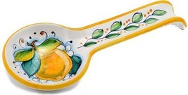 Spoon Rest Flatware Deruta Majolica Lemon Yellow Ceramic Hand-Painted Pa - £79.62 GBP