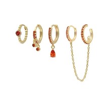  Ear Jewelry Set Water Drop Suit Ear For Women Fashion Tel Hoop Earring ... - $82.57
