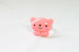 Kids Ring (New) Flamingo Pink Smiling Bear Face - £3.56 GBP