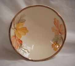 Vintage October by Franciscan 7&quot; Coupe Cereal Bowl Brown Green &amp; Yellow Leaves - £11.84 GBP