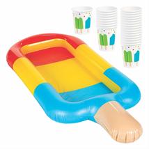 Summer Pool Party Inflatable Popsicle Shaped Cooler and Paper Beverage C... - £25.07 GBP