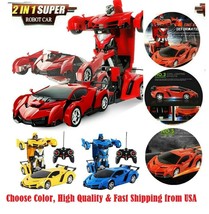 Remote Control Sport Car Transformer RC Robot 2 IN 1 Gift Toy for Kids Boys New - £33.46 GBP+