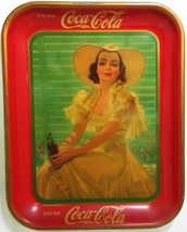 Coca-Cola Tray 1938 "Girl in Afternoon" - $391.05