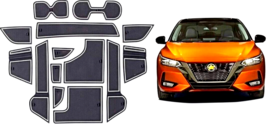 Door Slot Mat Set For 2020 Nissan Sentra Cup Center Console Rubber Liners - $19.99