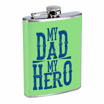 Dad Fathers Day D1 Flask 8oz Stainless Steel Hip Drinking Whiskey - £11.59 GBP