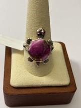 925 Spiny Oyster Turle Ring Pink Dahlia NWT Size 11 Signed - £64.51 GBP