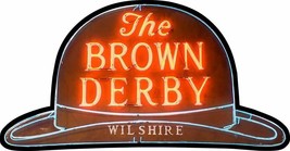 The Brown Derby  Neon Image Laser Cut Metal Sign (not real neon) - $69.95