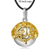 20mm Gold color Angel Moon Star Necklace unique Harmony bola ball Pendant for pr - £17.60 GBP