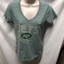 Majestic Womens Juniors Sz V Neck NY Jets Green Tee Tshirt  - £10.47 GBP