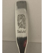 Silver Plated I.S. Saluki Dog Commemorative Spoon From Canada 4.5” Long - £13.19 GBP