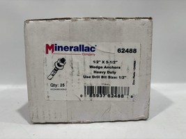 25PC Cully Minerallac 62488 Heavy Duty Wedge Anchors 1/2&quot; x 5 1/2&quot; - $89.00