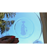 COLLECTIBLE AVON HAPPY HOLIDAYS PLATE CLEAR GLASS ETCHED VICTORIAN WOMAN... - £3.93 GBP