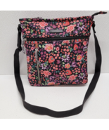 Vera Bradley Lighten Up Travel Ready Crossbody - Petite Vines Black Pink... - $655.05 MXN
