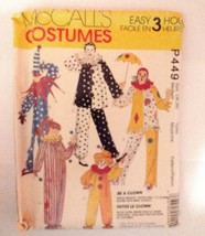 McCall's P449 Size 36 38 Adult Clown Costume - $12.86