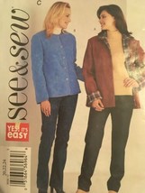 Butterick See &amp; Sew Pattern 3938 Ladies Buttons Collared Jacket Lined 20-24 UC - £3.12 GBP