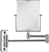 Qimh 3X Magnifying Wall Mounted Vanity Makeup Mirror | Rectangular 8X6 Inch With - £32.60 GBP