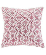 Natori Cherry Blossom Embroidered Throw Pillow in Red 16x16&quot; Bed Living ... - $46.92