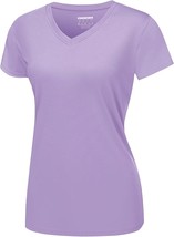 Magcomsen Women&#39;S V-Neck Shirts Short Sleeve Upf 50+ T-Shirts Sun Protec... - £30.01 GBP
