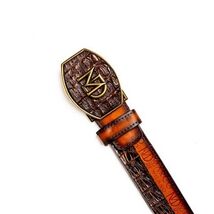 Texas Caiman and Calfskin Western Belt Aged Maple image 2