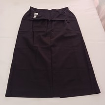 Villager Liz Claiborne Comp Women’s Black Rear Zipper A-Line Pocket Skirt Sz 14 image 2