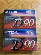 TDK D90 High Output Normal Bias Blank Cassette Tapes 2-Pack New IECI Type I - £7.74 GBP