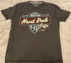 Hard Rock Cafe London Mens Large Black Logo T Shirt Tee Vintage Retro Gu... - $15.88