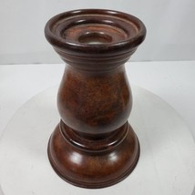 Vase Shape Pedestal Base Patina Finished Metal Made in India - $18.00