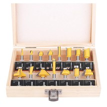 15 Pc. Set Of 1/4&quot; Router Bits From Kowood Are Perfect For Beginning - £31.84 GBP