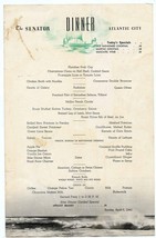 The Senator Hotel Dinner Menu Atlantic City New Jersey April 1941  - £37.98 GBP