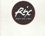 Rix Sports Bar &amp; Grill &amp; Rix Kids Menu Walt Disney World Coronado Spring... - $21.84