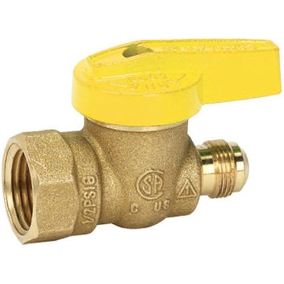 Homewerks VGV-1GA-R3B Premium Gas Heater Valve, Female Thread x Flare, B... - $21.42