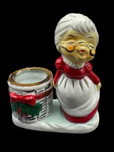 Jasco Christmas Luvkins Mrs. Claus Porcelain Candle Holder Vintage 1978 ... - $16.00
